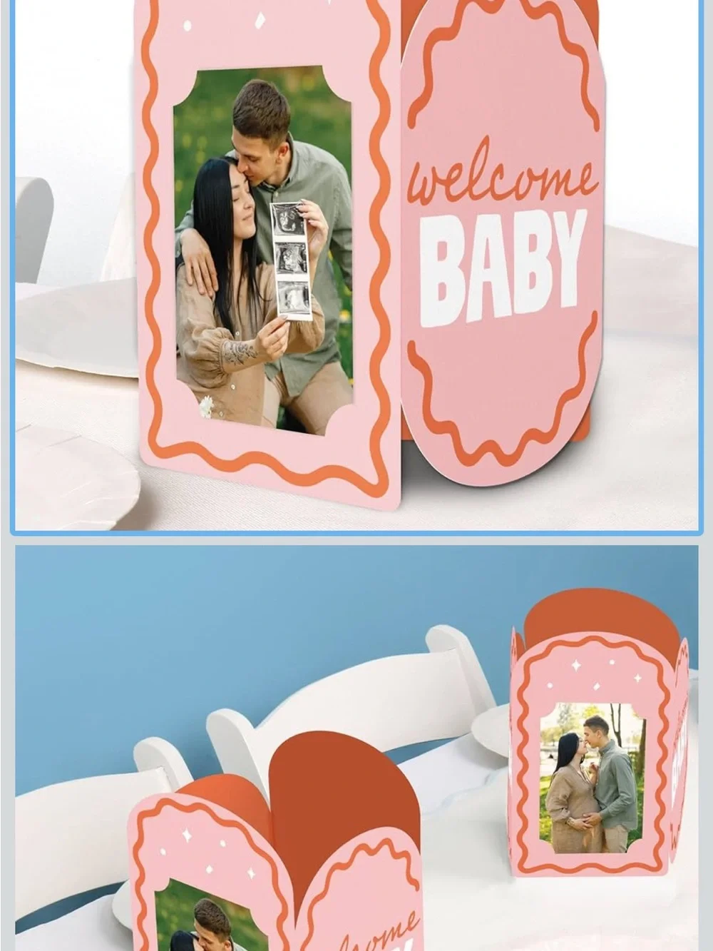 Welcome Baby Pink Table Centerpiece Cards - Party Supplies baby shower